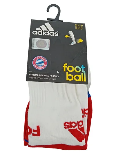 adidas Kinder Fußball Stutzen Socken Gr. 31 Weiß Sport Polyamid