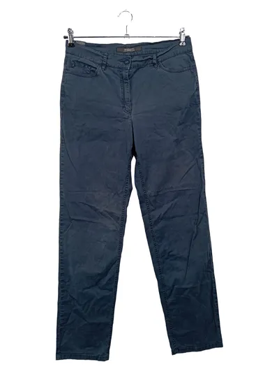 ZERRES Damen Stoffhose Gr. 40/L Blau Casual Klassisch Baumwolle