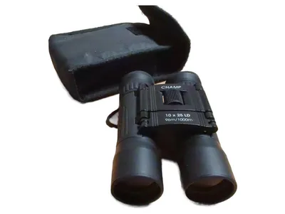 Champion Fernglas 10x25 LD Schwarz Outdoor Jagd Wandern Vogelbeobachtung