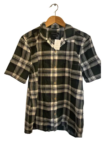 French Connection Herren Freizeithemd Kariert Kurzarm Gr. 48;M Baumwolle