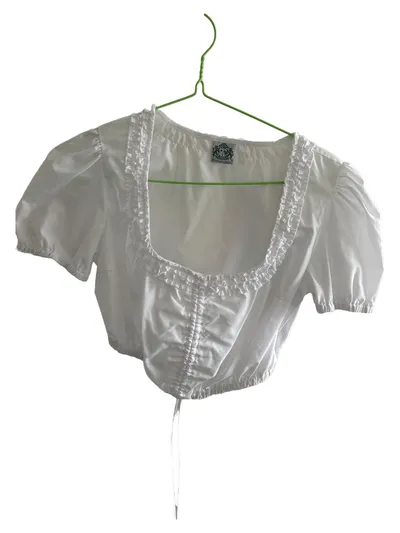 Hammerschmid Damen Trachtenbluse Bluse Weiß Gr. 38