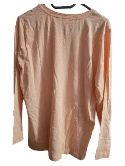 Gina Laura Damen Langarmshirt Gr. L Rosa Basic Baumwolle Rundhals