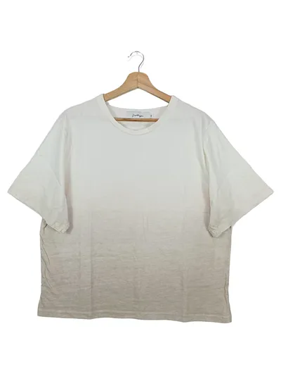 JUST HYPE Herren T-Shirt Weiß Gr. 50/L Casual Minimalistisch Farbverlauf