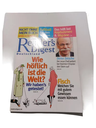Reader's Digest Deutschland Juli 2009 Zeitschrift Dieter Zetsche Fußball