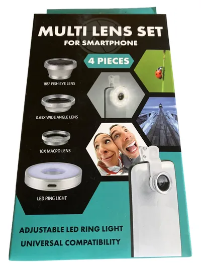 Mascot Online B.V. Multi Lens Set Smartphone Objektiv Fisheye Weitwinkel Makro