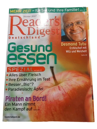 Reader's Digest Deutschland Oktober 2007 Zeitschrift Gesund Essen Fleisch Bio