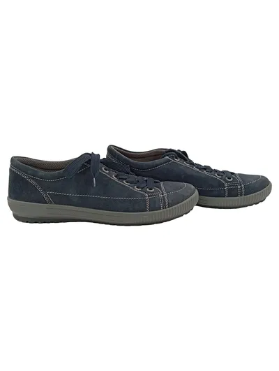 Legero Damen Sneaker Low Wildleder Blau Gr. 37,5 Schnürung Casual
