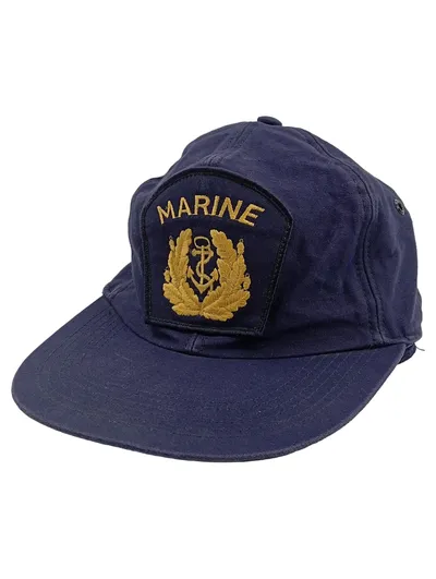 Marine Cap Mütze Bundeswehr Navy Anker Stickerei Blau Gr. 56-59 Baumwolle