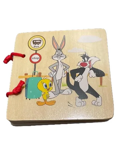 Warner Bros. Motorikspielzeug Looney Tunes Bugs Bunny Sylvester Tweety Holz