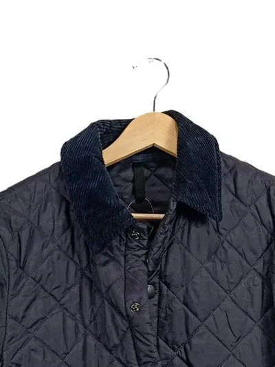 Barbour Steppjacke Herren Gr. XS (44) Blau Gesteppt Übergangsjacke Cordkragen
