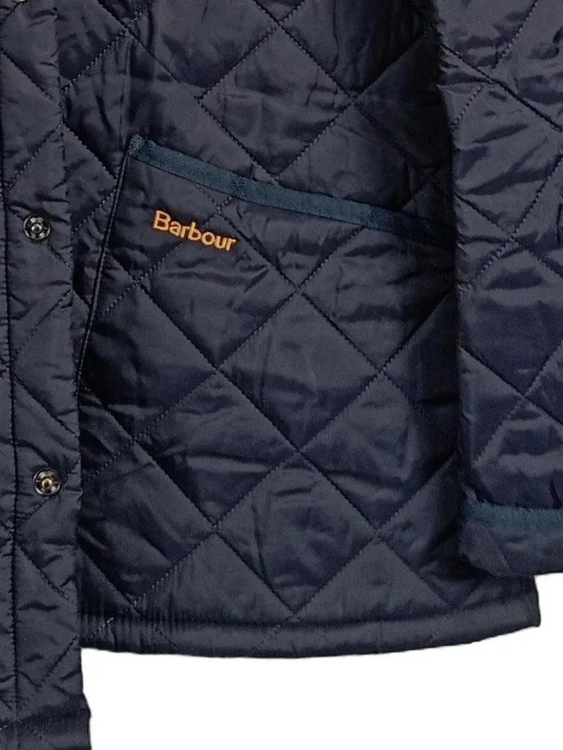 Barbour Steppjacke Herren Gr. XS (44) Blau Gesteppt Übergangsjacke Cordkragen 3