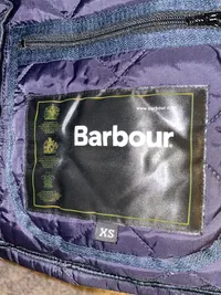 Barbour Steppjacke Herren Gr. XS (44) Blau Gesteppt Übergangsjacke Cordkragen 4