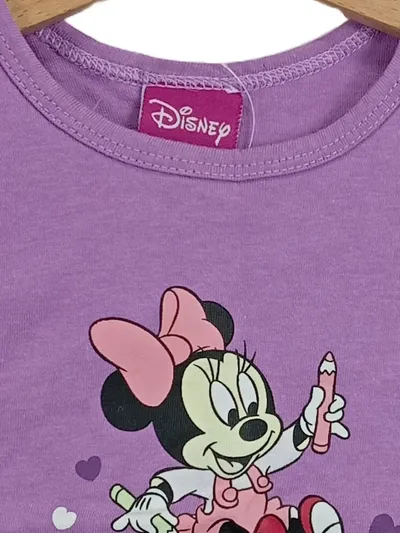 Disney Minnie Maus Baby Top Mädchen Gr. 86 Lila Baumwolle