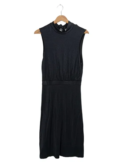 Selected Femme Damen Kleid Gr. S Grau Meliert Schleife Elegant Jersey