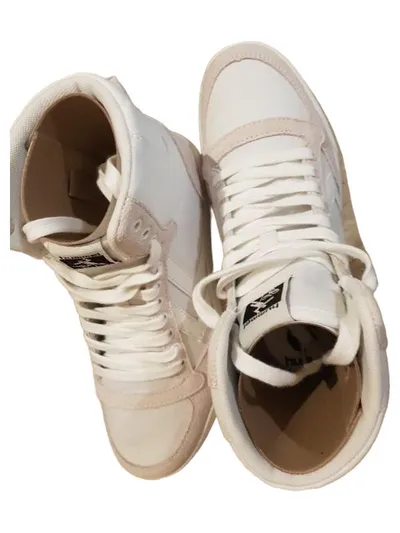 Hummel Damen Sneaker High Top Weiß Beige Gr. 40 Sportschuhe Canvas