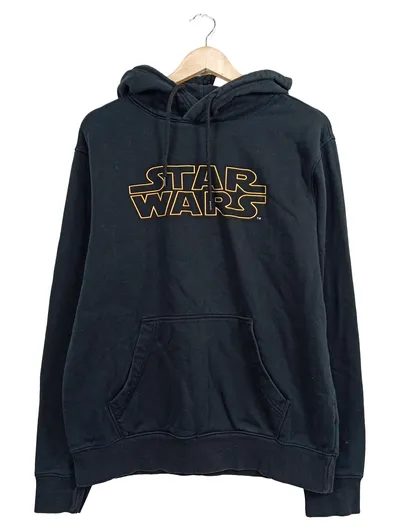 Star Wars Hoodie Kapuzenpullover Herren Gr. L Schwarz Logo Print