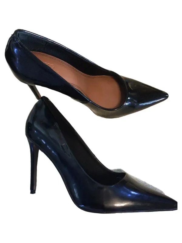 ASOS Design Damen Pumps Stiletto Schwarz Lackleder Gr. 38 High Heels Elegant 2