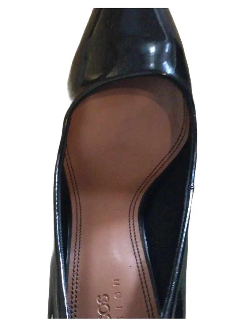 ASOS Design Damen Pumps Stiletto Schwarz Lackleder Gr. 38 High Heels Elegant 4