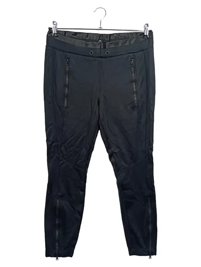 Cambio Damen Leggings Gr. 38/W30 Schwarz Sportlich Reißverschluss-Details