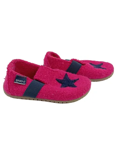 JAKO-O Hausschuhe Kinder Mädchen Gr. 22 Pink Sterne Filz Warm