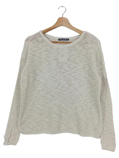 BRANDY MELVILLE Pullover Damen Strick Oversized Beige UNI Baumwolle