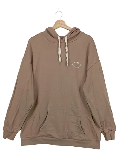 DEFACTO Damen Kapuzenpullover Hoodie Gr. 38/M Braun Casual Sportlich