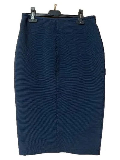 René Lezard Damen Bleistiftrock Gr. 36/S Petrol Stretch Business