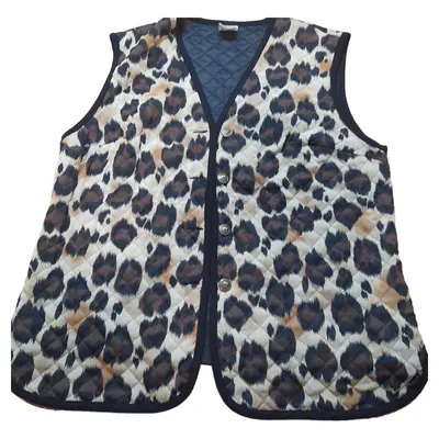Frankenwälder Damen Steppweste Gr. 42/XL Mehrfarbig Animal-Print Casual