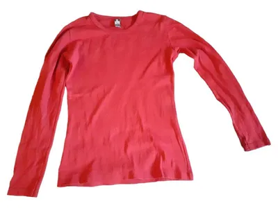 Trigema Damen Langarmshirt Gr. 32/XS Rot Casual Baumwolle