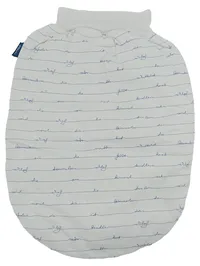 ALVI Baby Schlafsack Größe 50 Weiß mit Schriftzug Kinderschlafsack 1