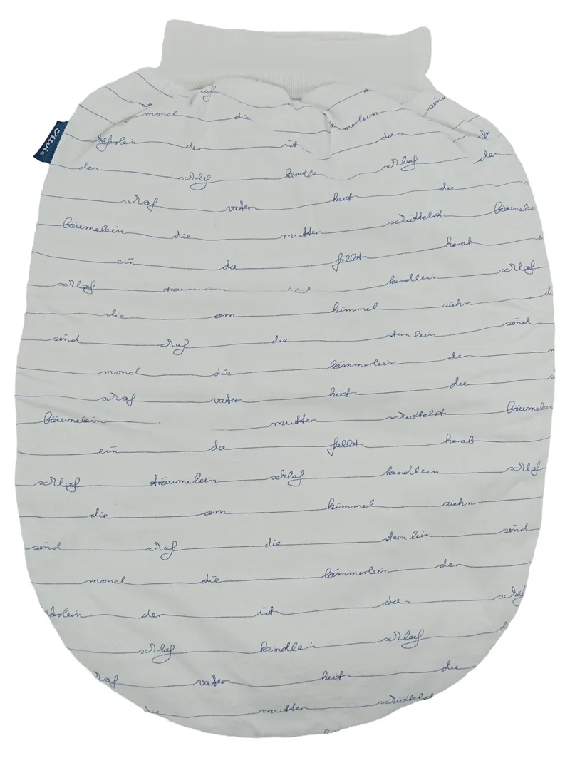 ALVI Baby Schlafsack Größe 50 Weiß mit Schriftzug Kinderschlafsack 1