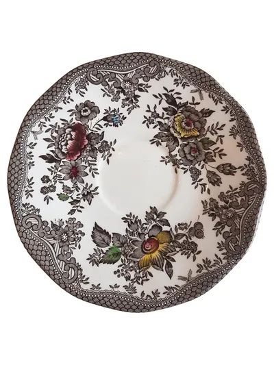 Enoch Wedgwood Unterteller Oriental Pheasant Vintage Blumenmuster 15cm