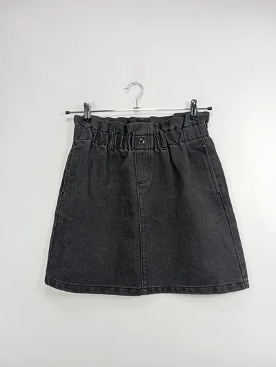 Noisy May Damen Jeansrock Schwarz Gr. 38/M Casual Paperbag-Bund