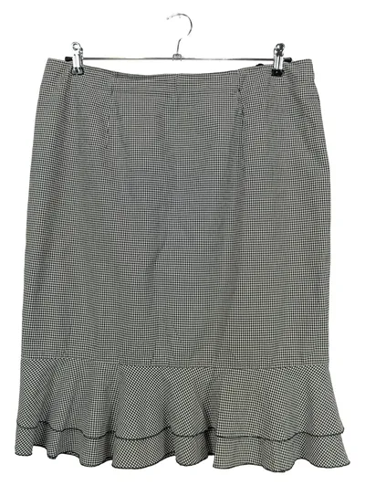 AE ELEGANCE Damen A-Linienrock 38/M Mehrfarbig Kariert Rüschen Elegant Midirock