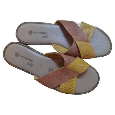 Remonte Pantoletten Damen Gr. 42 Mehrfarbig Casual Kreuzriemen Sandalen