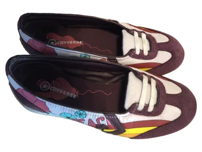 Converse Sneaker Low Damen Slip-On Textil Wildleder Mehrfarbig Gr 38.5