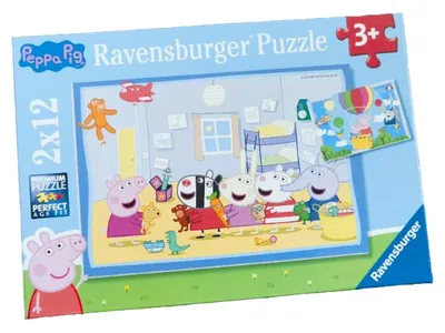 Ravensburger Peppa Pig Puzzle 2x12 Teile ab 3 Jahre Kinderpuzzle NEU