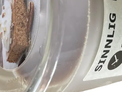 IKEA SINNLIG Duftkerze Glas Beige Minimalistisch Wachs 7x8cm