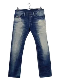 Diesel Herren Jeans Regular Fit W33 L33 Blau Used Look Denim 1