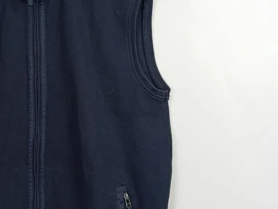 Casa Moda Herren Pullunder Weste Gr. XL Blau Baumwolle Reißverschluss