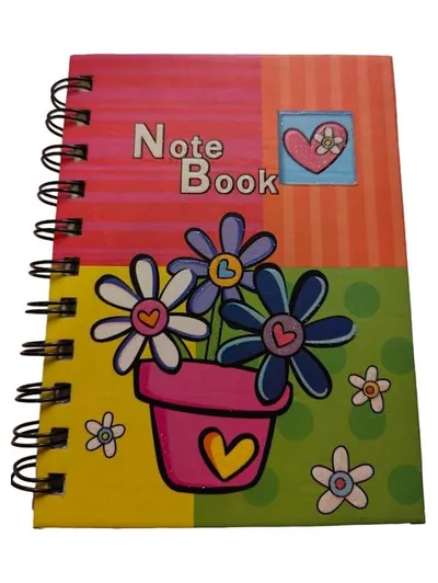 ALPER Notizbuch Blumen Herz Mädchen Mehrfarbig Spiralbindung