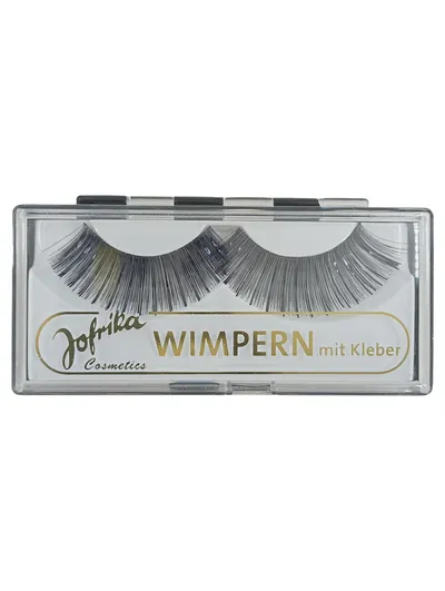 Jofrika Cosmetics Künstliche Wimpern Schwarz mit Kleber 0,8ml NEU