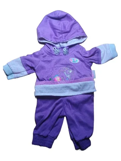 BABY born Trainingsanzug Lila Puppenkleidung Set Hoodie Hose Sterne