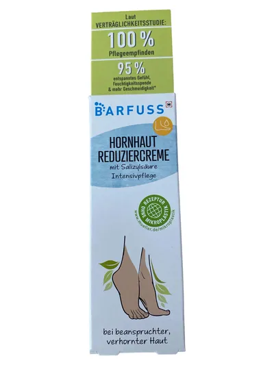 Barfuss Hornhaut Reduziercreme Salizylsäure Intensivpflege 75ml Fußpflege