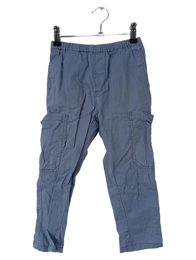 Next Cargohose Kinder Gr. 98 Blau Leinen Baumwolle Jungen