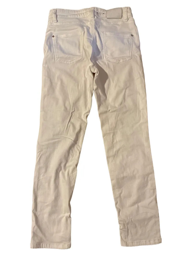Cambio Damen Jeans Straight Leg Baumwolle Beige Gr. 36 W28 Freizeit 2