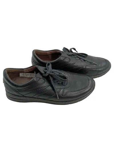 Hush Puppies Herren Schnürschuhe Leder Schwarz Gr. 38 Komfortschuhe
