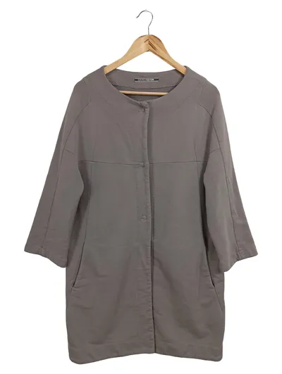 EUROPEAN CULTURE Leichte Jacke Damen Gr. 40/L Grau Klassisch Elegant Baumwolle