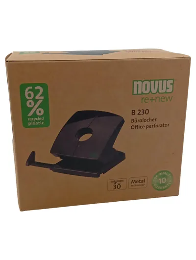 Novus B 230 Locher 30 Blatt Metall Schwarz 14x11 cm Büro Office