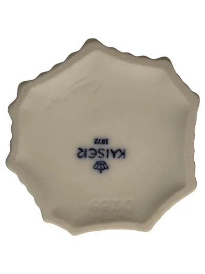 Kaiser Porzellan Vase Achtkant Modern Weiß Strukturmuster 18 cm